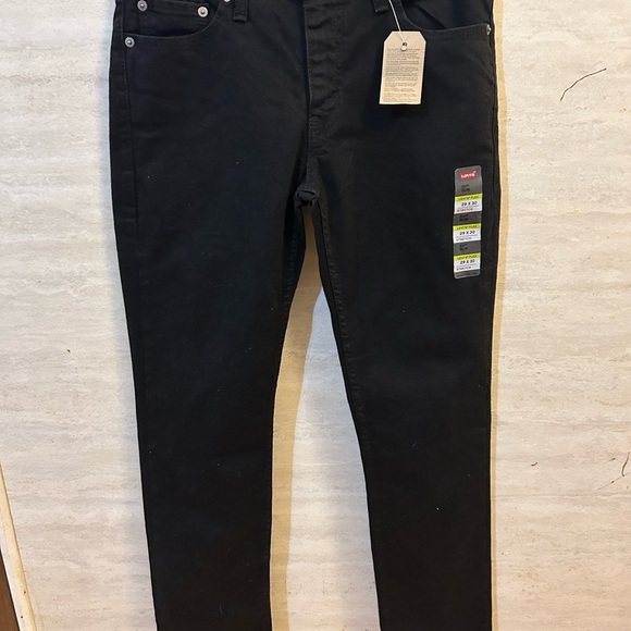Levi's Flex 511 Slim Stretch Black Straight Jeans Timeless Fit - Picture 2 of 8